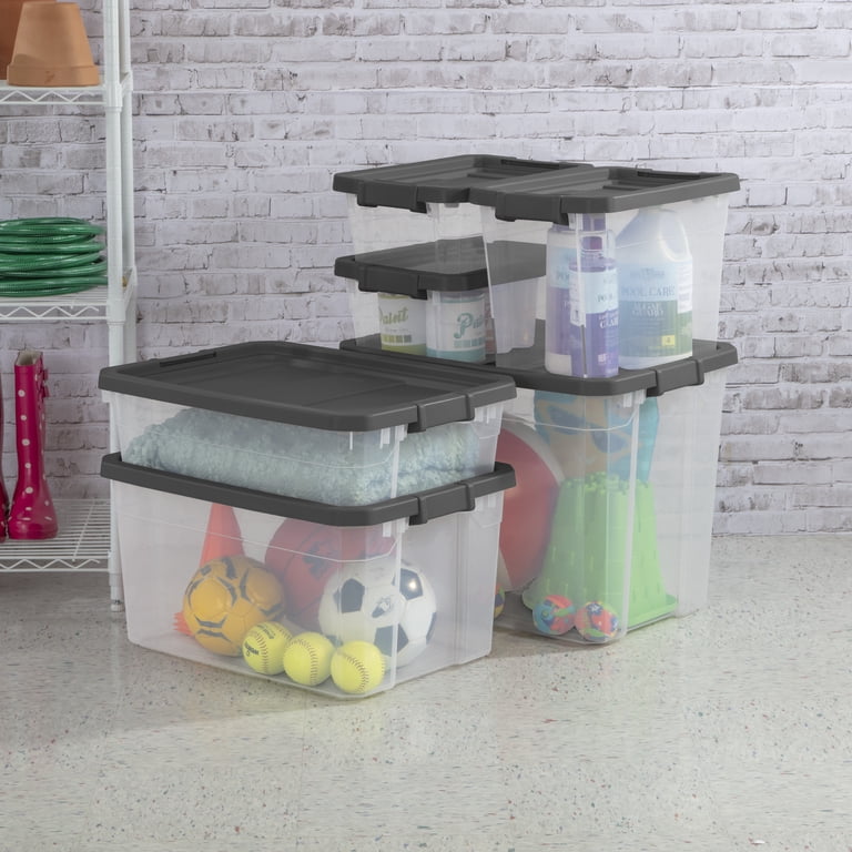 Sterilite Stackers 76 Qt Large Clear Storage Bin photo 7