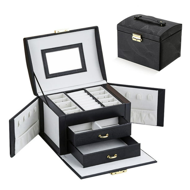 Faux Leather Jewelry Box Organizer, Leather Jewelry Boxes