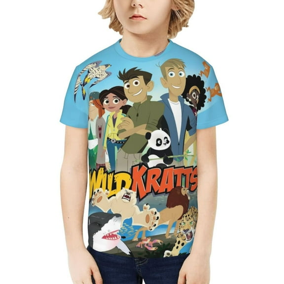 Wild Kratts Kids T-Shirt 3d Printed Graphic T-Shirts Boys And Girls Short Sleeve Shirts For Youth Kids X-Small