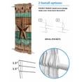thumbnail image 3 of Western Texas Star Retro Blackout Curtains, French Door Curtains for Door Window, Vintage Farmhouse Brown Teal Wooden Privacy Drapery for Patio/Sidelight Doors, 1 Panel with Tieback, 25 x 40 Inches, 3 of 6