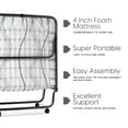Milliard Lightweight Folding Cot with Mattress 31"x71.5"