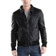 thumbnail image 2 of Men Fashion Stylish Black 100% Genuine Lambskin Leather Lightweight Soft Satin lining Jackets for Men - XL Size, 2 of 4