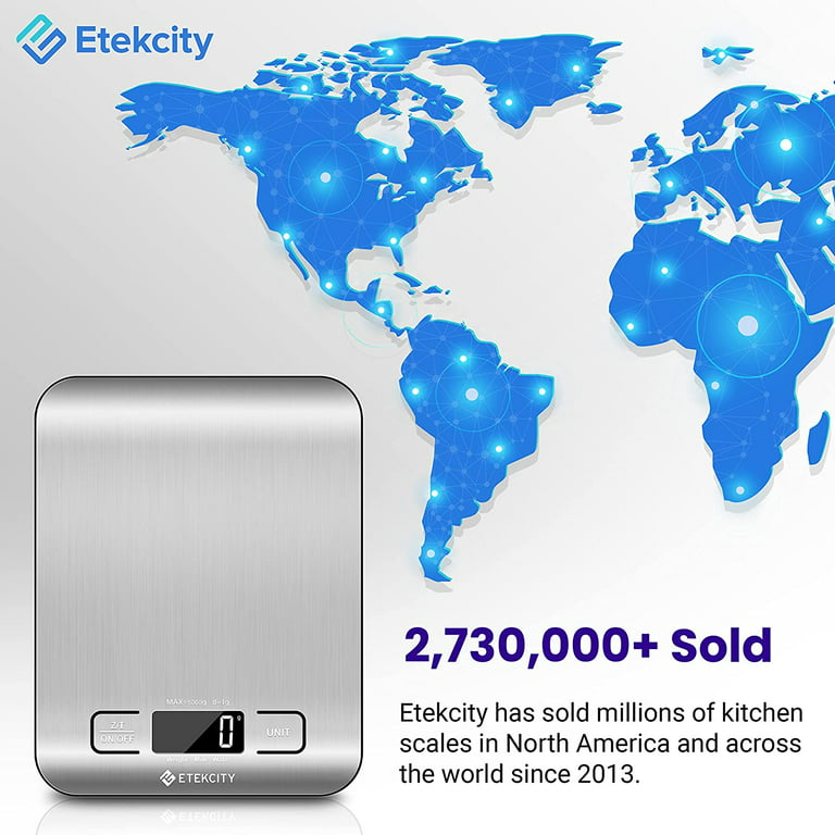 Best Buy: Etekcity Smart Kitchen Scale Black KAMTNSECSUS0008