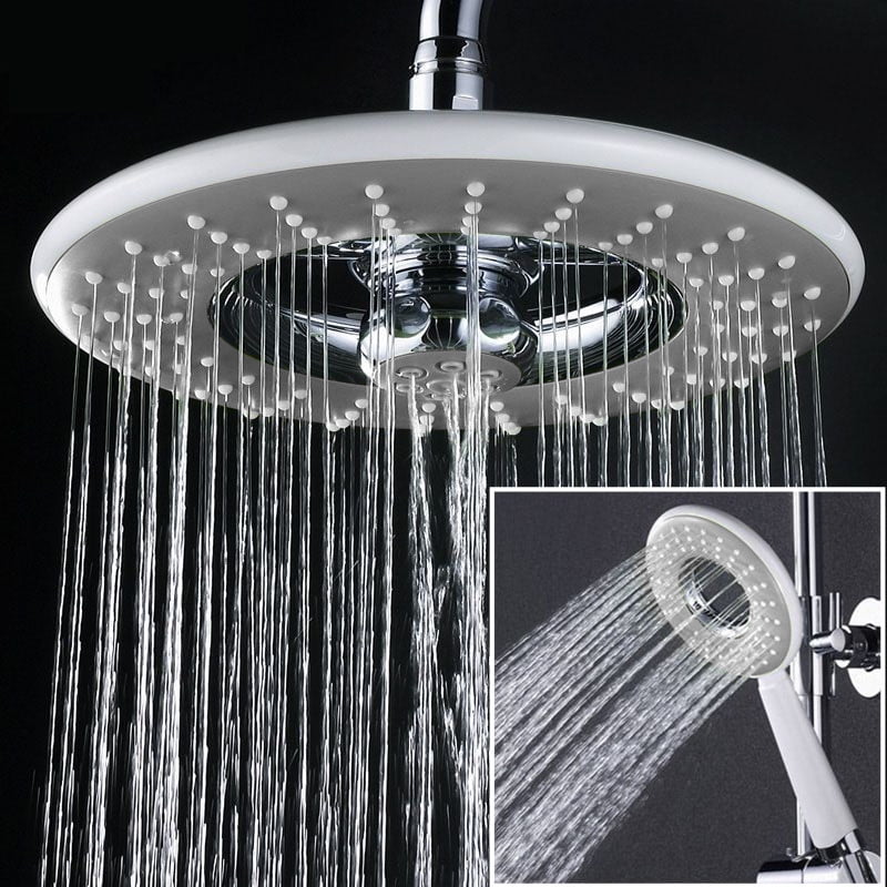 Fashion Durable Bathroom Round Rain Shower Head + Headheld Shower Head