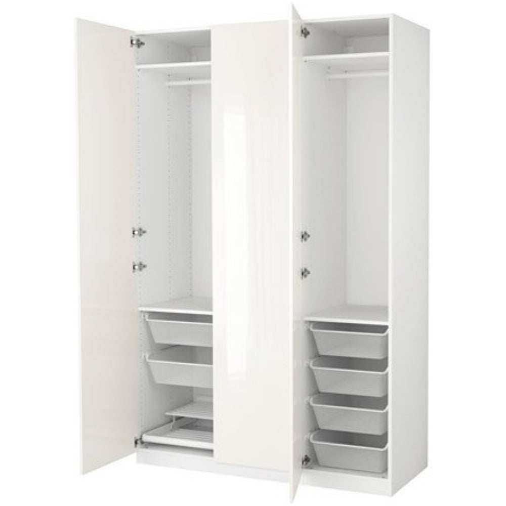 Ikea Wardrobe, white, Fardal highgloss/white 6386.82311.1010 Walmart