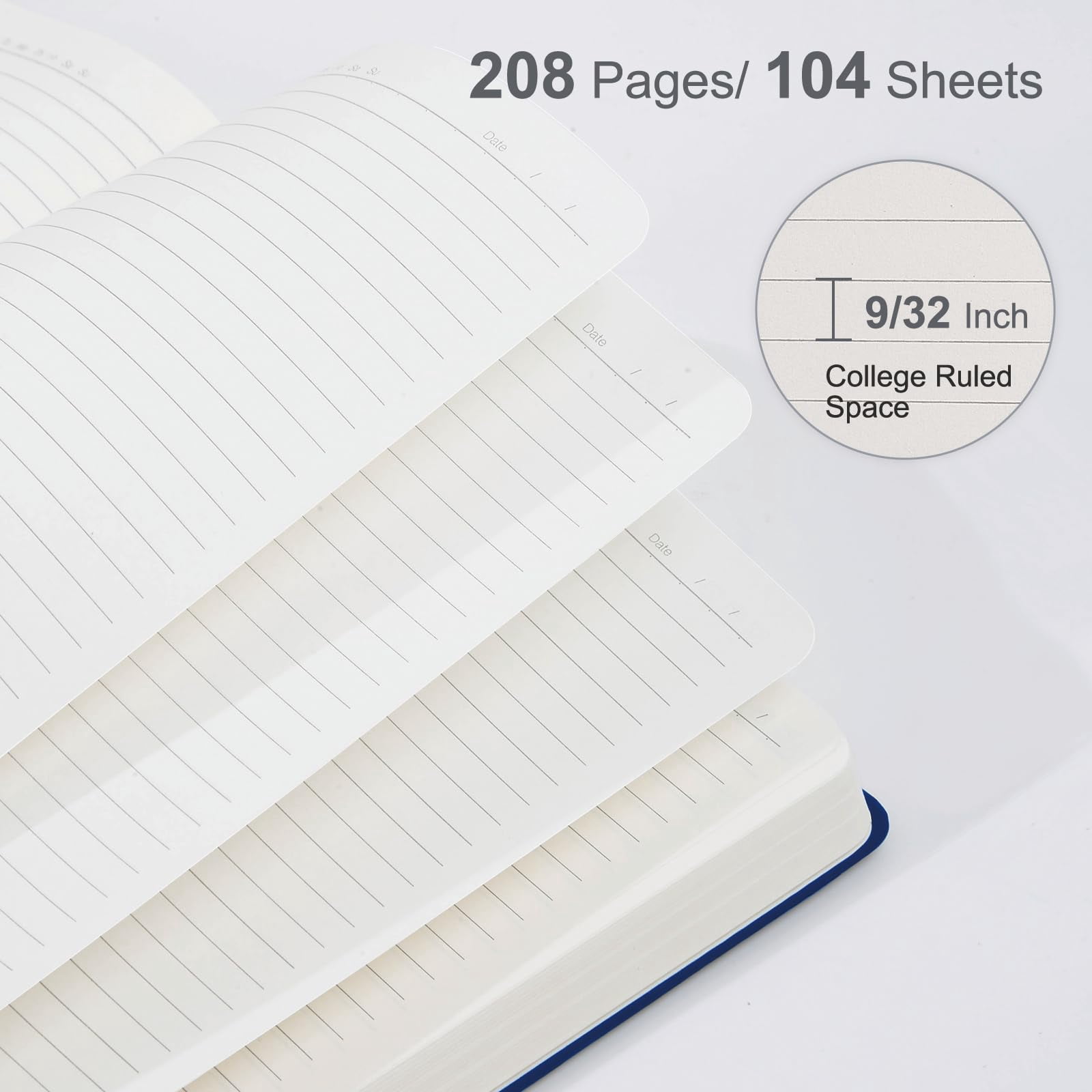 3 Pack A4 Lined Journal Notebooks  208 Pages Large Size-8.5" X 11" Black Hardcover Journaling For Men & Women- Fits Office Business School Notes Taking Writing