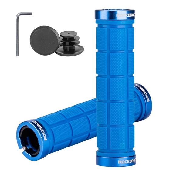 Empuñaduras para manillar de bicicleta ROCKBROS Double Lock 22 mm, color azul