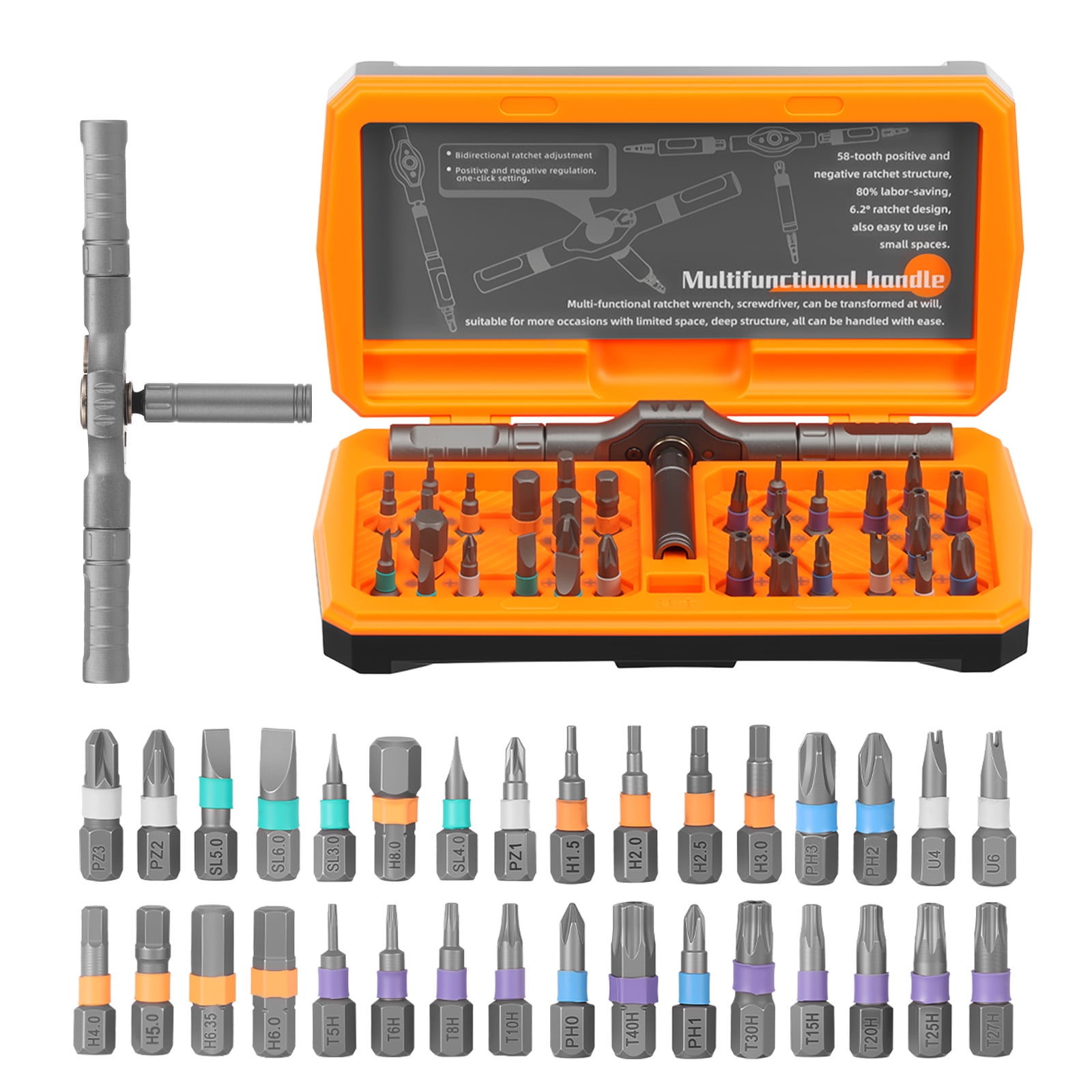 BLACK+DECKER A7104-XJ 56 Pc Magnetic Screw Driving Kit with