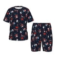 thumbnail image 1 of Fotbe Vintage Rose Pijama Estampada de 2 Piezas para Niños – Ropa de Dormir de Manga Corta Cómoda para Niños y Niñas, Camiseta y Shorts de Algodón-3X-Large, 1 of 6