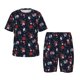 thumbnail image 1 of Balery Vintage Rose Conjunto de Pijama Infantil de Manga Corta con Estampado – Ropa de Dormir de Algodón Suave-4X-Large, 1 of 6