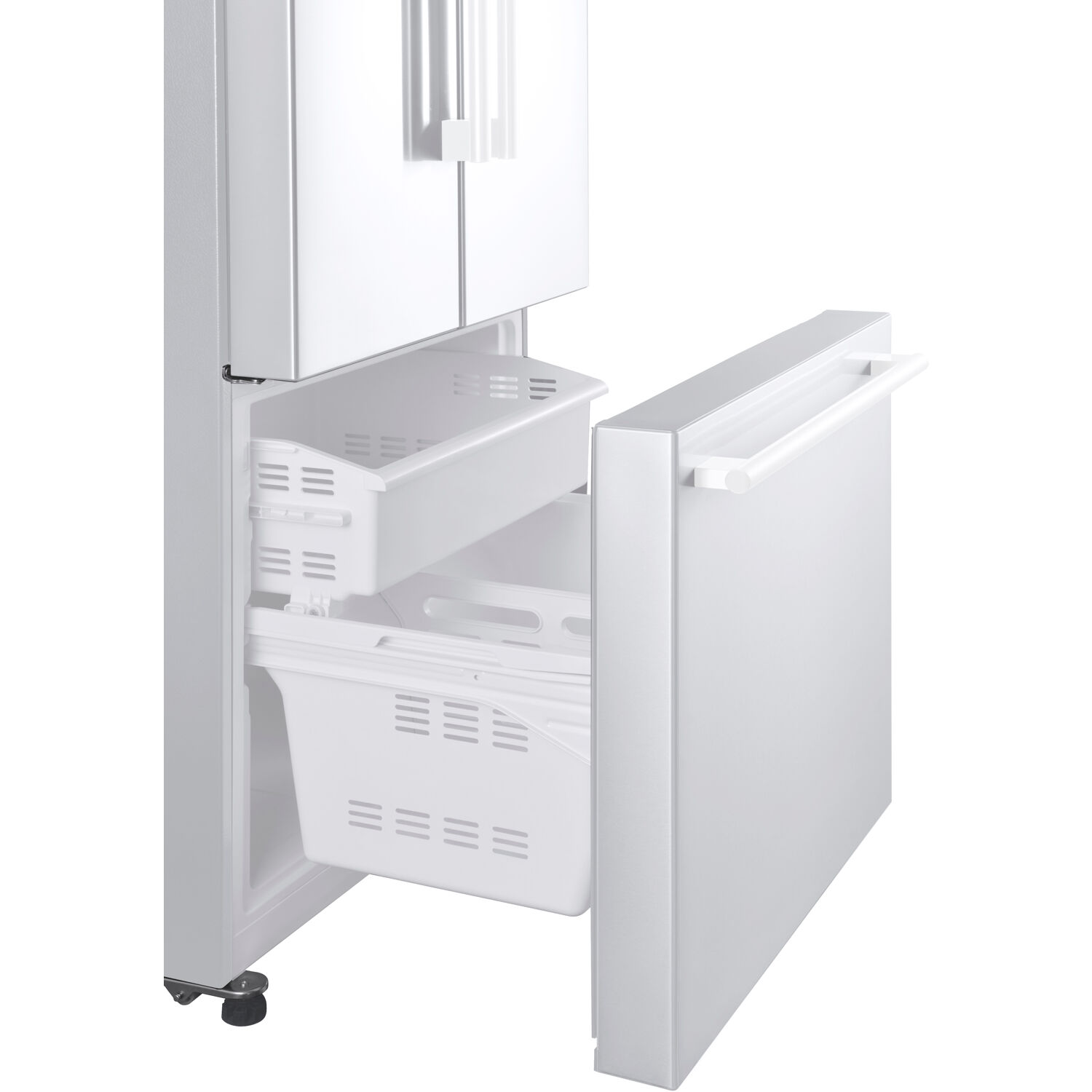 Galanz 16 cu. ft. 3-Door French Door Refrigerator, White, 28.35" Wide - image 4 of 6