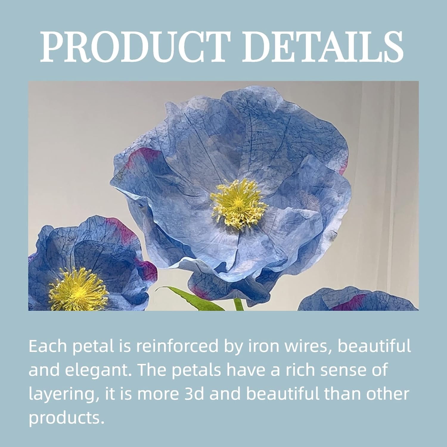 LG Louis Garden 5.9’ Artificial Waterproof Fiber Cloth Pink Poppy Wedding Flower Backdrop