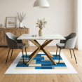 thumbnail image 3 of ODIKA 5'x7' Washable Area Rug Non-Slip, Low Pile, Stain Resistant Colorblock Contemporary Bold Mosaic Panels Field Striped Abstract Refined for Guest Room, Lounge, Apartment, 3 of 7