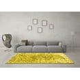 thumbnail image 3 of Ahgly Company Indoor Square Abstract Yellow Contemporary Area Rugs, 7' Square, 3 of 4