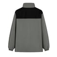thumbnail image 2 of Lmueinov Women Windbreaker Jacket with Zip Pockets Full Zip Up Vintage Color Block Rain Jacket Windproof Lightweight Hiking Jacket Outdoor Casual Coat M-4XL, 2 of 5