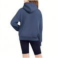 thumbnail image 3 of Gubotare Girls Graphic Zip Up Hoodies Sweatshirt with Pockets Kids Hooded Coat Casual Outerwear Shirts for Girls (Navy,9-10 Years), 3 of 6