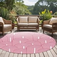 thumbnail image 4 of Round Rugs 5Ft, Red Ombre Round Area Rug Washable Indoor Throw Carpet, Farmhouse Stripes Modern Abstract Art Soft Non Slip Circle Rug for Cabinet Bathroom Home Decor Aesthetic, 4 of 8