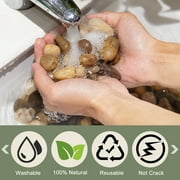 5 lbs River Rock, Natural Polished Decorative Pebbles for Plants, Fish Tank, Landscaping, Mixed Colors, 3/8 to 1 1/2 inch