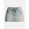 thumbnail image 5 of No Boundaries Self Tie Denim Cotton Mini Skort, Women’s XXS-XXL, 5 of 5