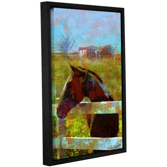 ArtWall Greg Simanson "Horse Field" Gallery-Wrapped Floater-Framed Canvas