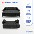 thumbnail image 3 of LASE Muebles Sala Esquinera En L Sofá Cama Reclinable 3 En 1 • California Onix, 3 of 6