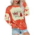 thumbnail image 2 of EGNMCR Chandail de Noël Mode Décontractée pour Femmes Manches Longues Imprimé de Noël Col Rond Couverture chandail, 2 of 7