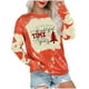 thumbnail image 2 of Pntutb Moda Mujer Casual tops Manga Larga Navidad Impreso Corbata Cuello Redondo Manta Jersey Jersey Sudaderas Pntutb Pntutb-77, 2 of 7