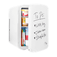 thumbnail image 2 of Cooluli Vibe White 15 Liter Compact Portable Cooler Warmer Dry Erase Whiteboard Mini Fridge for Bedroom, Office, Dorm, Car - Great for Skincare & Cosmetics (110-240V/12V), 2 of 7