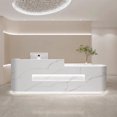 thumbnail image 2 of Church Pulpit Front Reception Desk Podium Lectern Bar Modern Office Cash Counter Desk Restaurant Tables Bureau Furniture My Lux Decor Round, 2 of 17