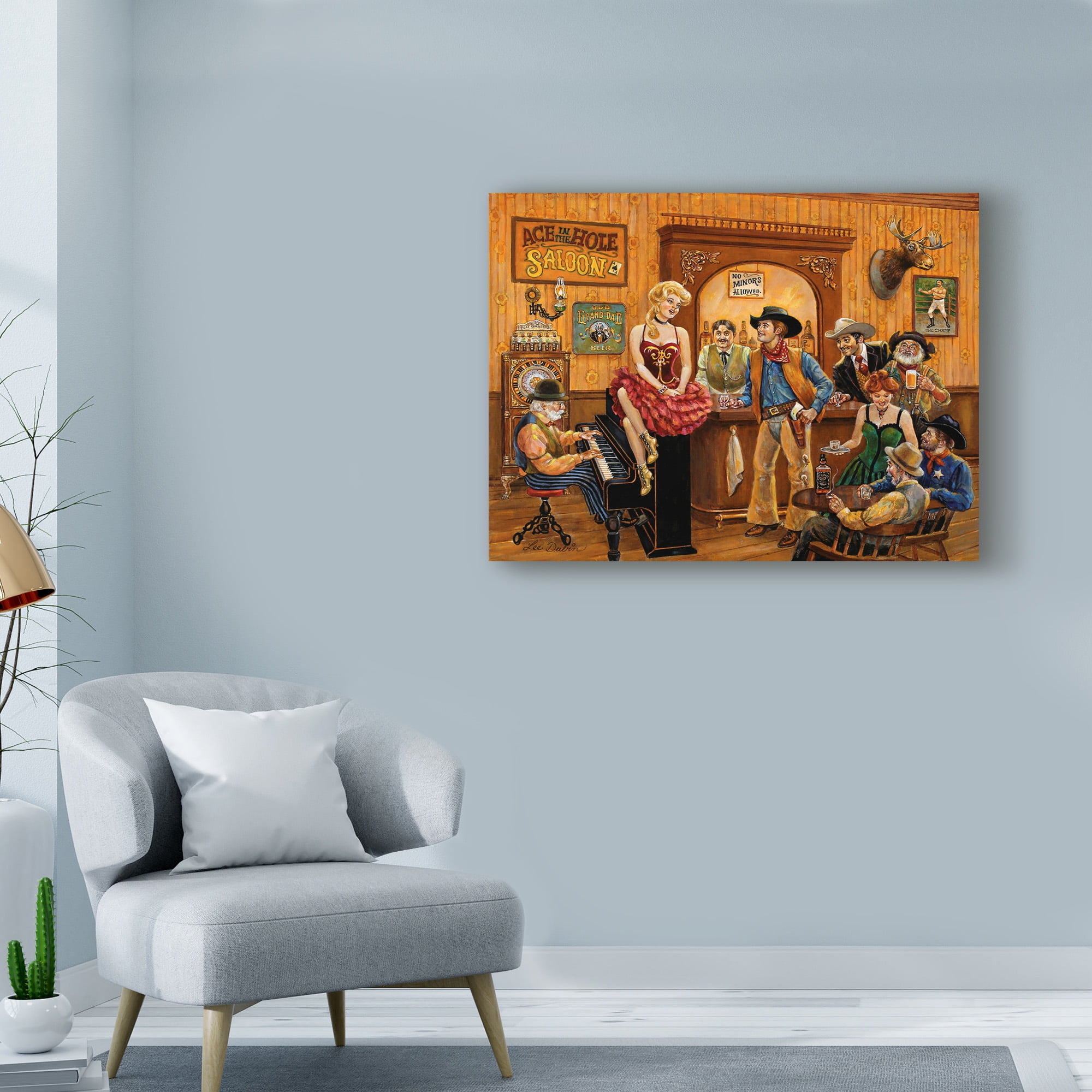 Trademark Fine Art 'Wild Wild West Saloon' Canvas Art by Lee Dubin