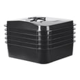 thumbnail image 4 of Black 5 Tray Worm Composter 50L Capacity Indoor Outdoor Worm Compost Bin for Food Waste Recycling, 4 of 9