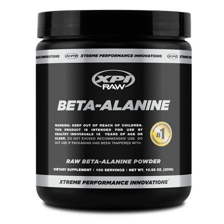 XPI Raw Beta Alanine Powder 300 Grams, 100 Servings - Made in The USA, (Best Time To Take Beta Alanine)