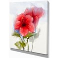 thumbnail image 3 of Design Art - Peinture à l'Aquarelle Hibiscus Rouge Fleur, 3 of 4