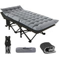 thumbnail image 5 of Slsy XL Folding Camping Cots with 3.3 inch 2 Sided Mattress,75"* 28" Sleeping Cot Guest Bed,Portable for Adults,Folding Bed Cot with Carry Bag, 5 of 14