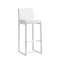 thumbnail image 2 of TOV Furniture Denmark White Vegan Leather Barstool with Silver Legs - Set of 2, 2 of 2