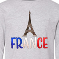 thumbnail image 4 of Inktastic France Eiffel Tower Flag in Text Long Sleeve Youth T-Shirt, 4 of 5