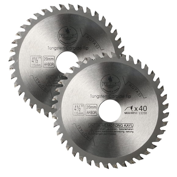 Carbide Tipped Circular Saw Blade for Wood Cutting, Durable Circular Saw Blade with 40 Hard Alloy Teeth Offers Fast Cutting and Smooth Cut Performance for Electric Hand Saws (2pcs)