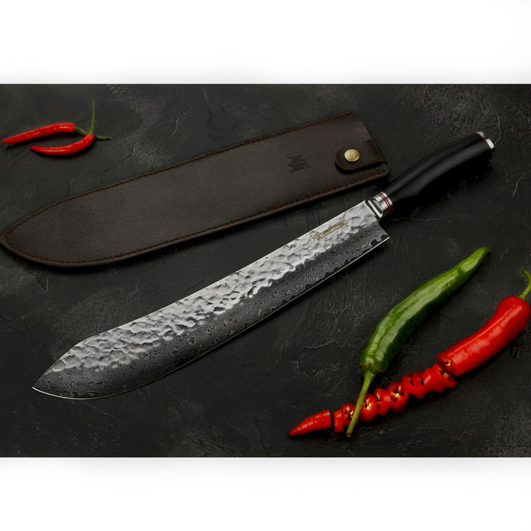 Cutluxe Bullnose Butcher & Breaking Knife - 10 inch Forged High Carbon German Steel Full Tang & Razor Sharp Ergonomic Handle Design Artisan Series