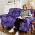 thumbnail image 6 of Xixirimido Recliner Slipcover 6-Pieces Lazyboy Cover for 2 Seat Recliner Chair Covers with Pockets Furniture Protector for Living Room Sofa Slipcover, Purple Tie-dye, 6 of 8