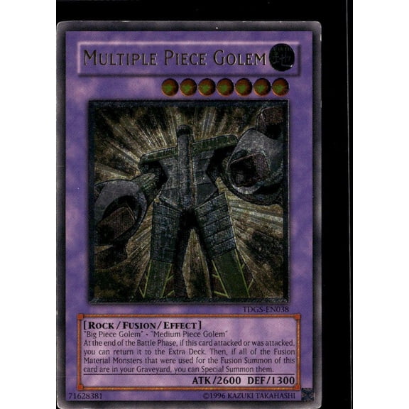 Multiple Piece Golem 2008 Konami The Duelist Genesis Ultimate Rare Fusion 1st Edition