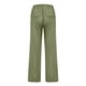 thumbnail image 3 of Pantalones de lino con cordón en la cintura para mujer: pantalones casuales de color liso, corte holgado y pierna recta, con bolsillos, 3 of 4