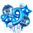 thumbnail image 1 of Set de globos Chaungfu de 11 piezas en azul para fiesta de 9.º cumpleaños, 1 of 5