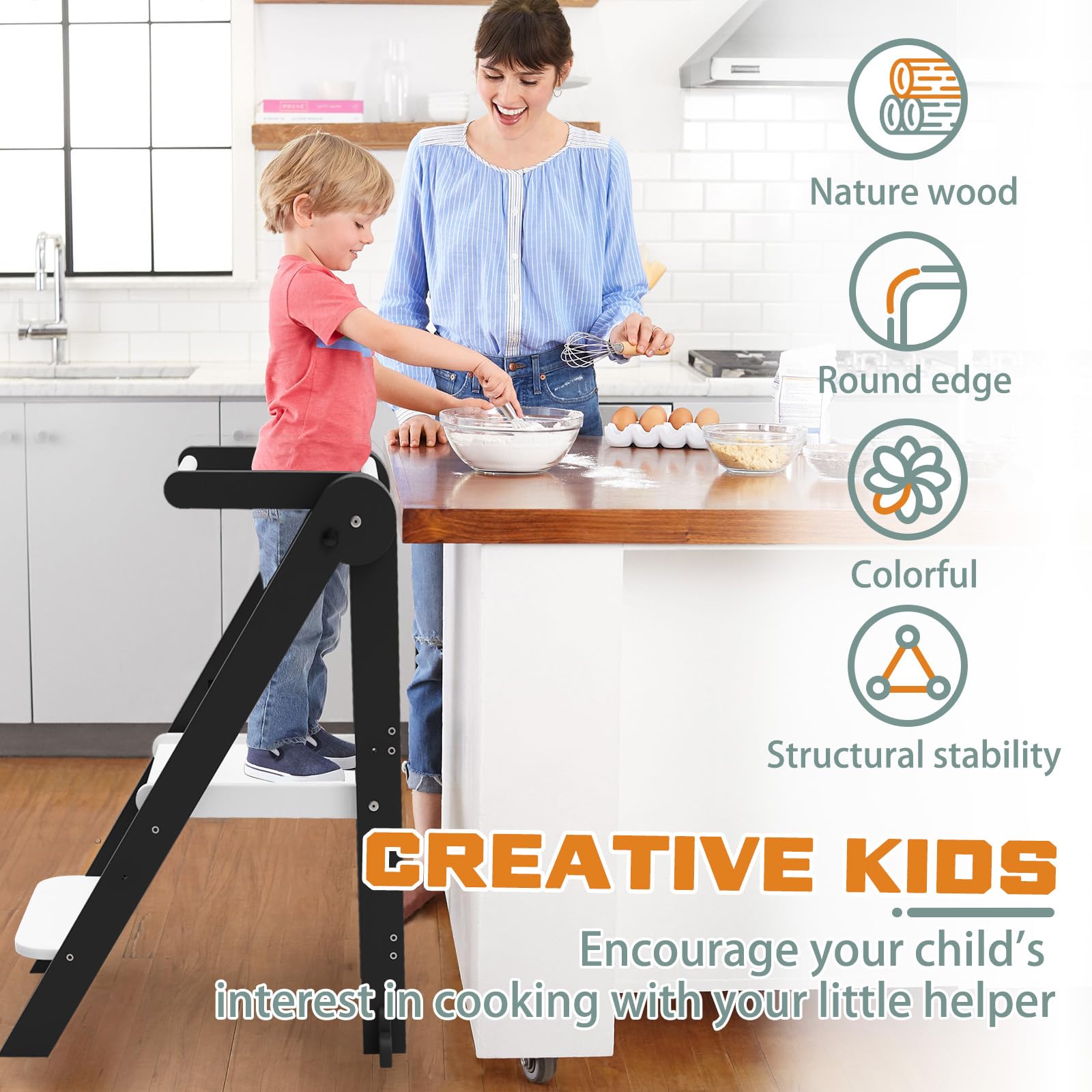 G Taleco Gear Foldable Toddler Kitchen Step Stool Helper photo 6