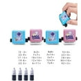 thumbnail image 1 of Dvkptbk Rolling Stamp Roller Digital Teaching , 2023 New Math Roller for Addition Subtraction Multiplication Division, Number Rolling for -4 Pcs4x Ink(5ml） Rolling Stamp, 1 of 9
