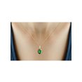 thumbnail image 5 of 4 1/5 Carat T.G.W. Chrome Diopside And Black & White Diamond Accent 14k Gold over Silver 3-Piece Jewelry set, 5 of 7