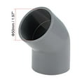 thumbnail image 2 of Unique Bargains PVC Pipe Fitting,45 Degree Elbow,Gray,1-1/2-Inch Socket 2pcs, 2 of 3