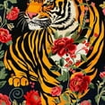 thumbnail image 6 of WYYP Tiger, Flowers Round Tablecloth for Picnic Dining Kitchen Farmhouse 100% Polyester Fiber Waterproof White, 6 of 8