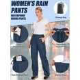 thumbnail image 5 of FEN AI Womens Rain Pants Trousers Packable Over Waterproof Pants Lightweight Windproof Outdoor Pant for Hiking Fishing w/Zipper Pockets, 5 of 10