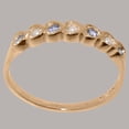 thumbnail image 3 of LBG British Made 10k Rose Gold Cultured Pearl & Tanzanite Womens Promise Ring - 33 size options - Size 6, 3 of 9