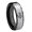 Gray Beveled Edges Black Polished, variant on Tungsten Angry Baseball 8mm Black Polished Concave Men's Ring
